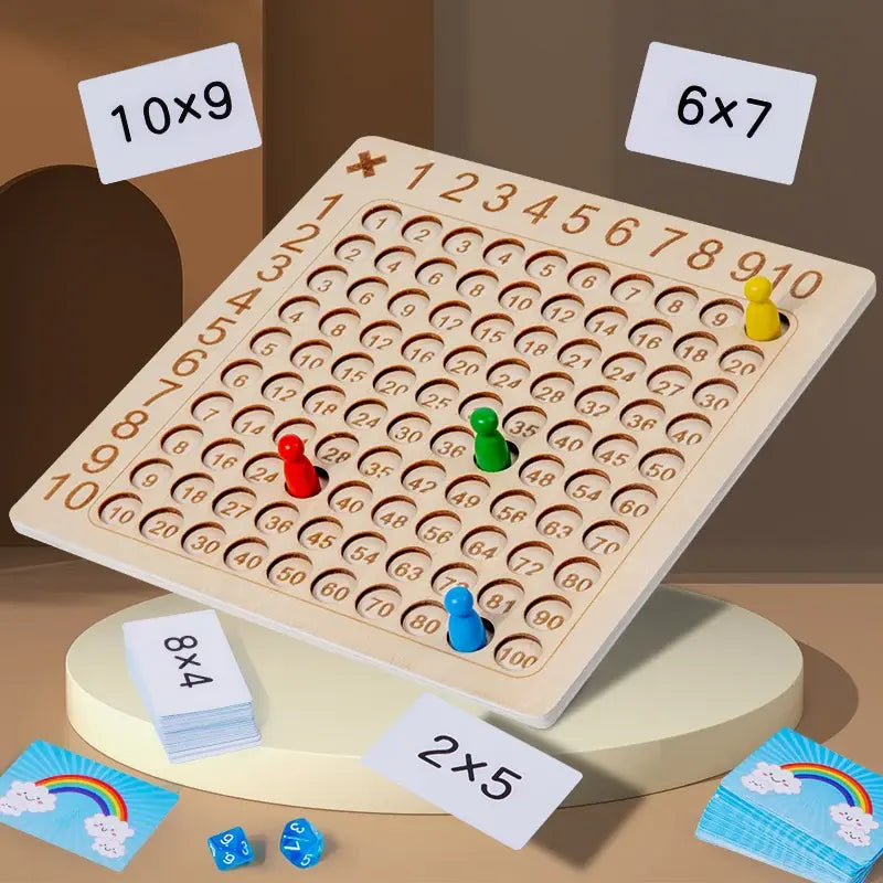 Wooden Montessori 99 Multiplication Board Educational Toy Epic.Wish.Gifts