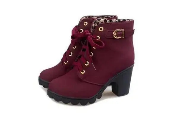 Autumn Winter Thick Heeled Boots - Epic.Wish.Gifts