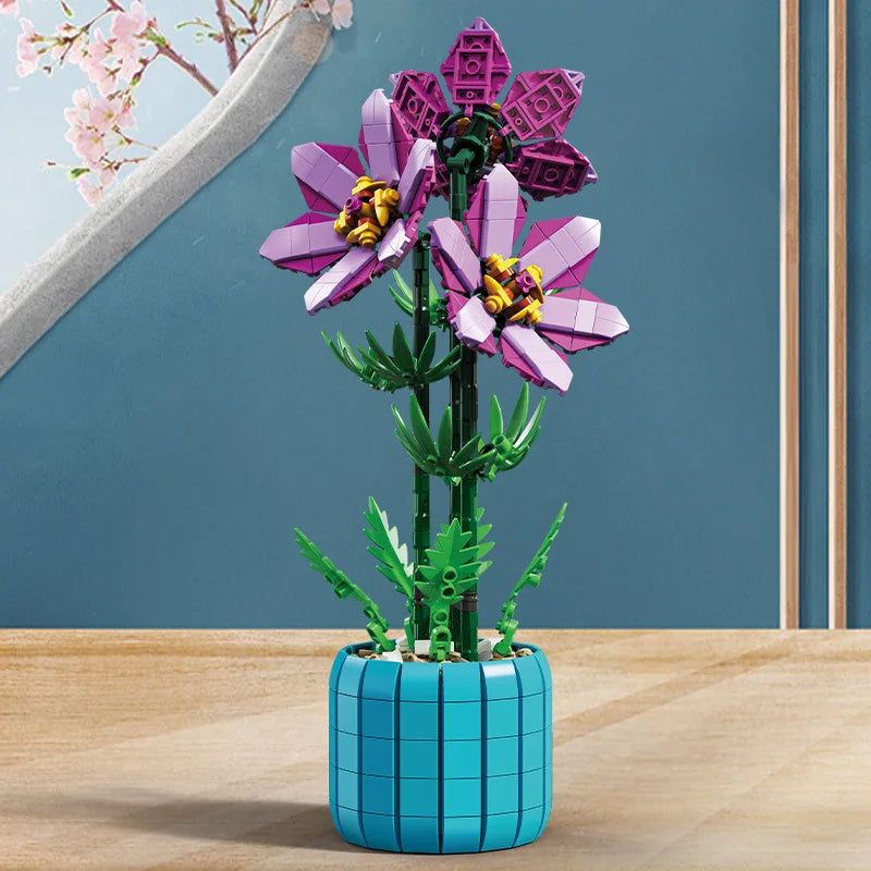 Creativity Bouquet Rhododendron Potted Plant Building Blocks Bricks Kids Toys Epic.Wish.Gifts