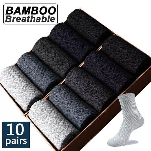 Men's Bamboo Fiber Compression Socks - Pack of 10 ZTOET Official Store