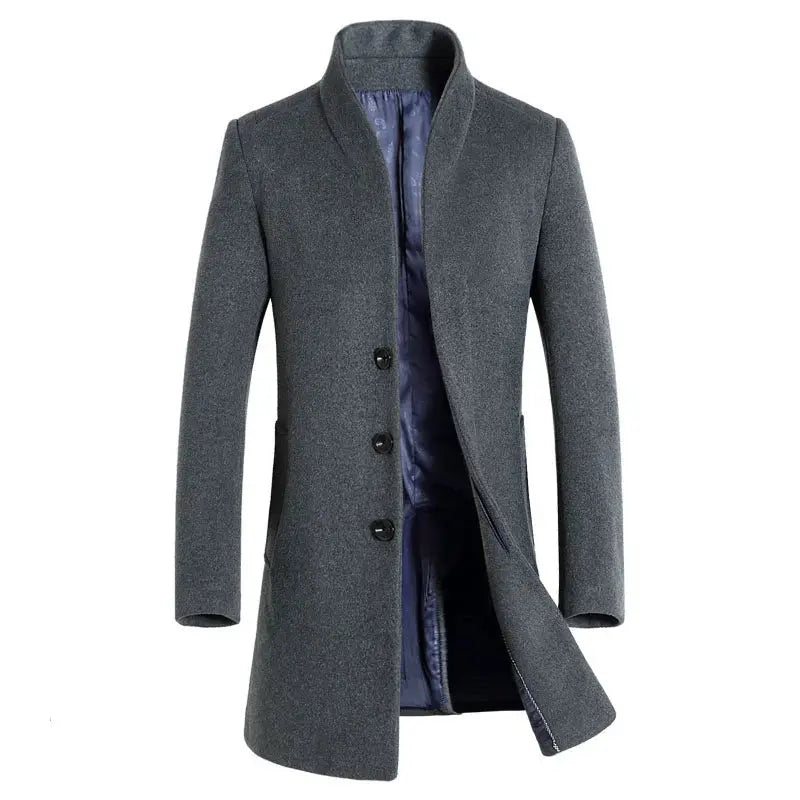 Men Business Casual Boutique Wool Parka Jacket linstone clothes Store