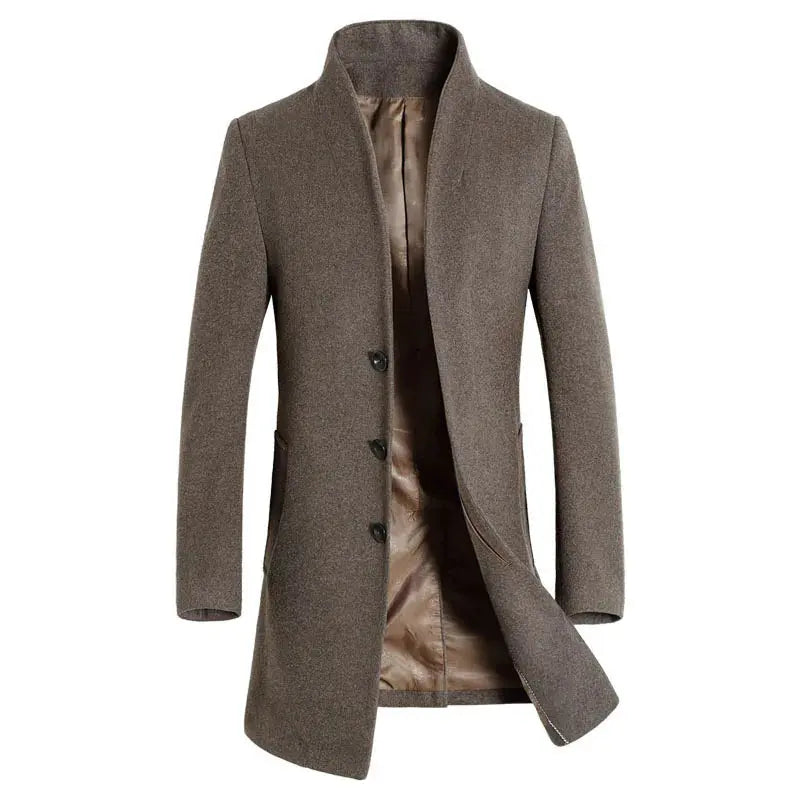 Men Business Casual Boutique Wool Parka Jacket linstone clothes Store