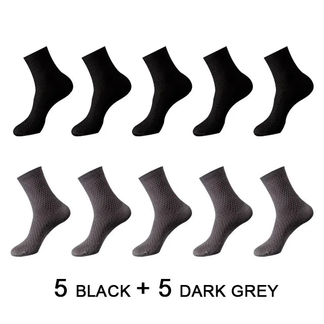 Men's Bamboo Fiber Compression Socks - Pack of 10 ZTOET Official Store