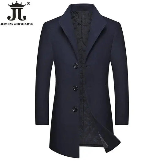 Men Business Casual Boutique Wool Parka Jacket linstone clothes Store