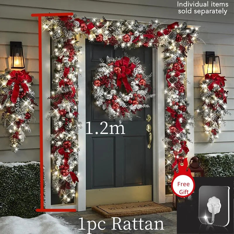 Christmas Wreath with Red Ball Decoration- The Perfect Festive Front Door Enhancement NON-HUMAN Store