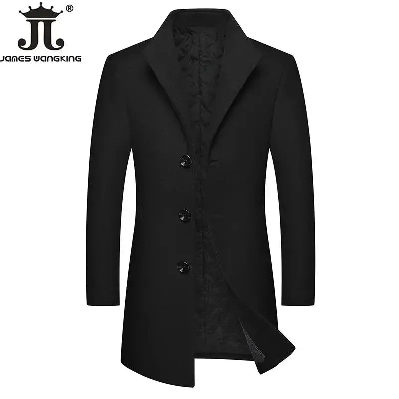 Men Business Casual Boutique Wool Parka Jacket linstone clothes Store