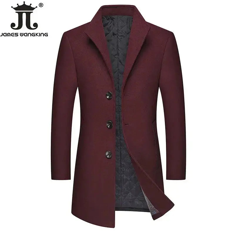 Men Business Casual Boutique Wool Parka Jacket linstone clothes Store