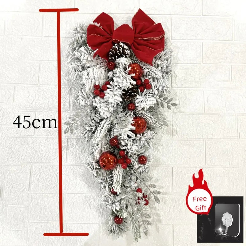 Christmas Wreath with Red Ball Decoration- The Perfect Festive Front Door Enhancement NON-HUMAN Store