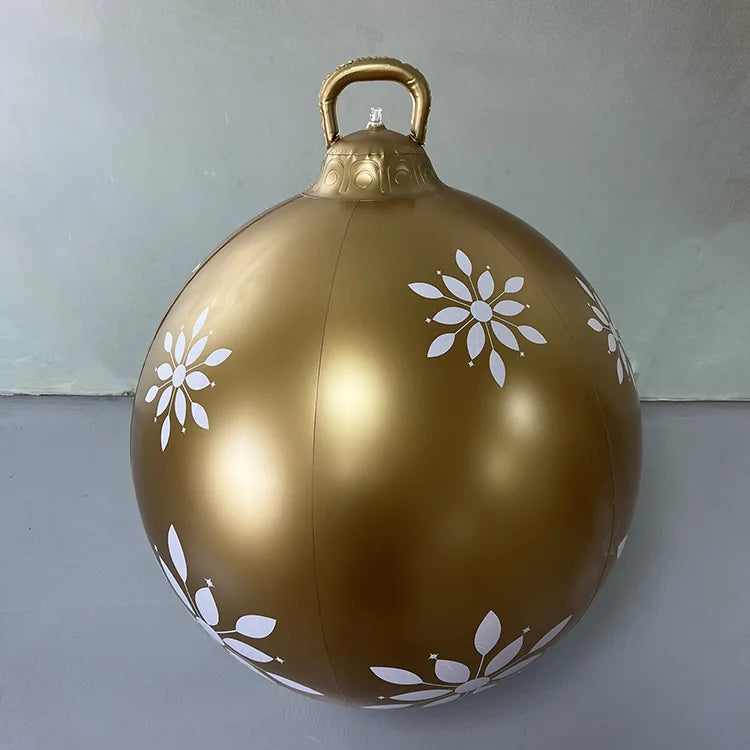 Christmas Ornament Ball Outdoor Pvc 60CM Inflatable Decorated Ball PVC Giant Big Large Balls Xmas Tree Decorations Toy Ball Be A Richer Store