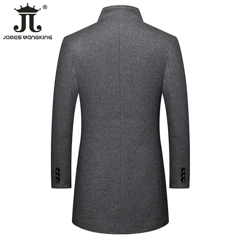 Men Business Casual Boutique Wool Parka Jacket linstone clothes Store