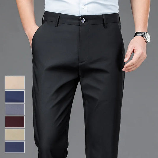 29-40 INCH Tiger Stretch Solid Smart Casual Trousers S-W-G Menswear Manufacturer Official Store