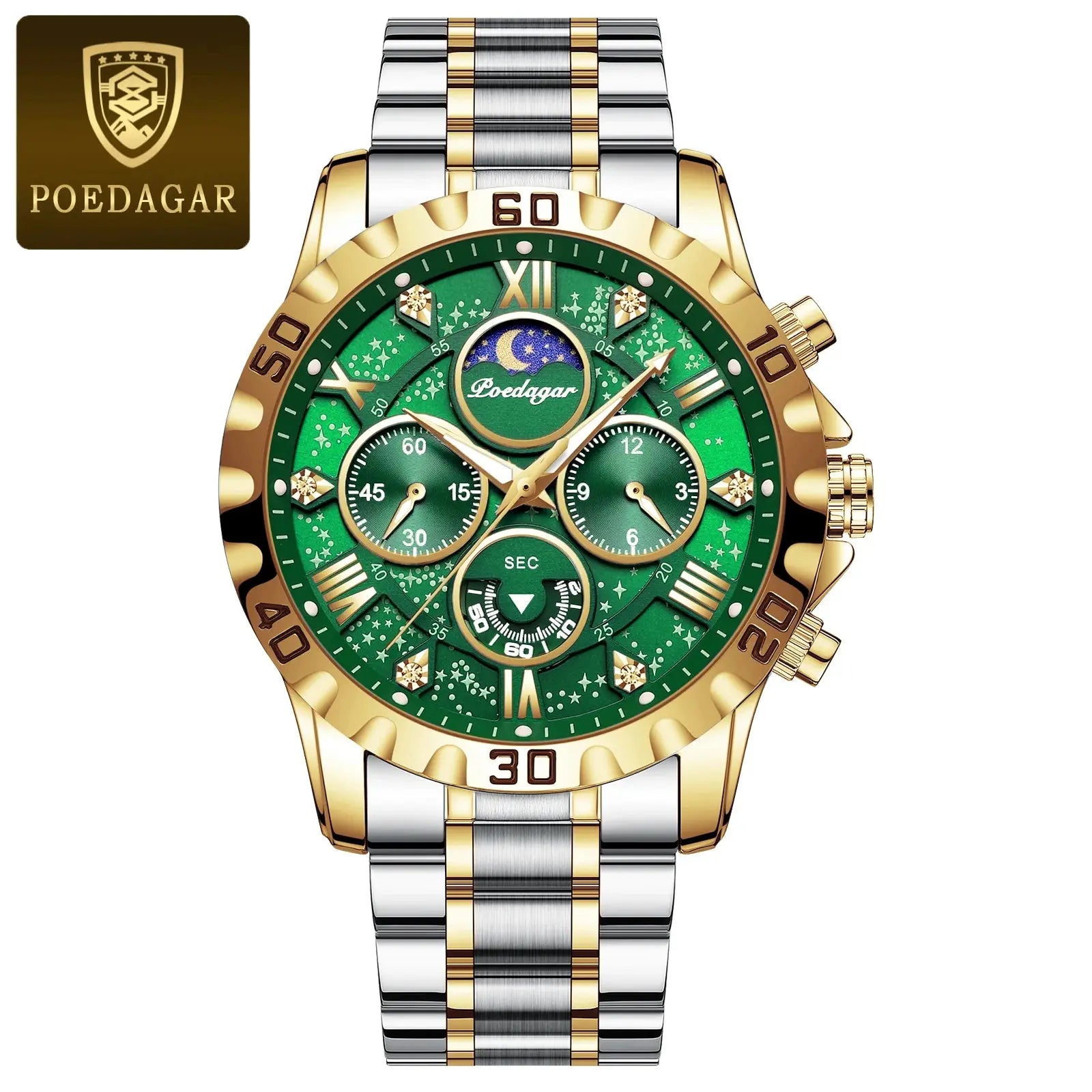 Man Quartz Sports Men Watch Waterproof POEDAGAR Official Store