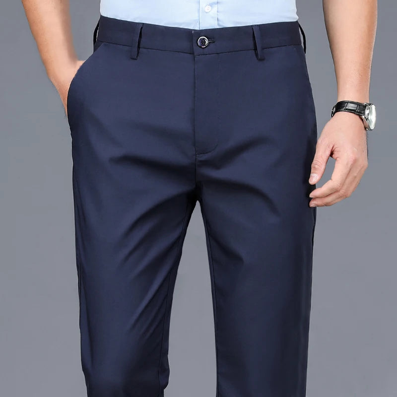 29-40 INCH Tiger Stretch Solid Smart Casual Trousers S-W-G Menswear Manufacturer Official Store