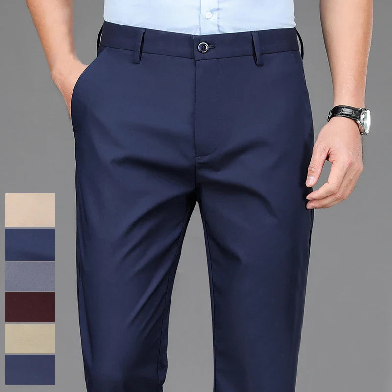 29-40 INCH Tiger Stretch Solid Smart Casual Trousers S-W-G Menswear Manufacturer Official Store