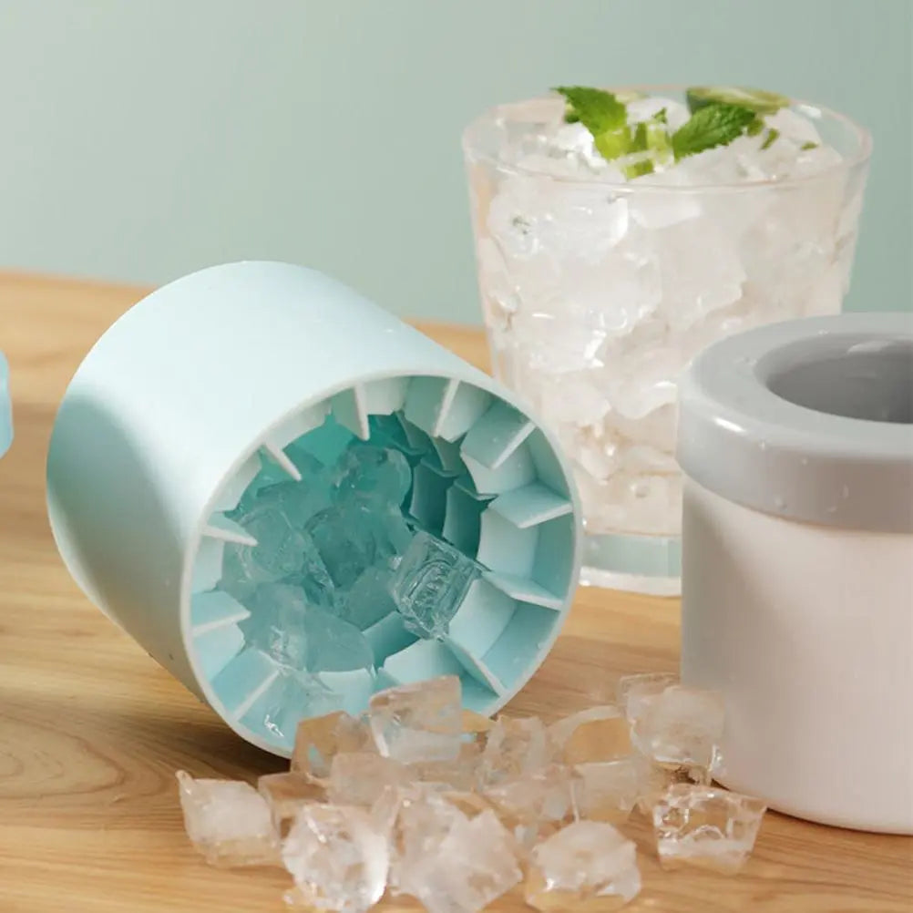 Silicone Cylinder Portable Ice Maker Bucket - Epic.Wish.Gifts