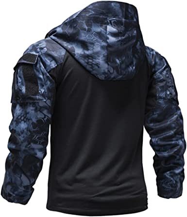 Men's Camouflage Army Tactical T-Shirts Military Shirts Long Sleeve Outdoor T-Shirts Athletic Hoodies Doba