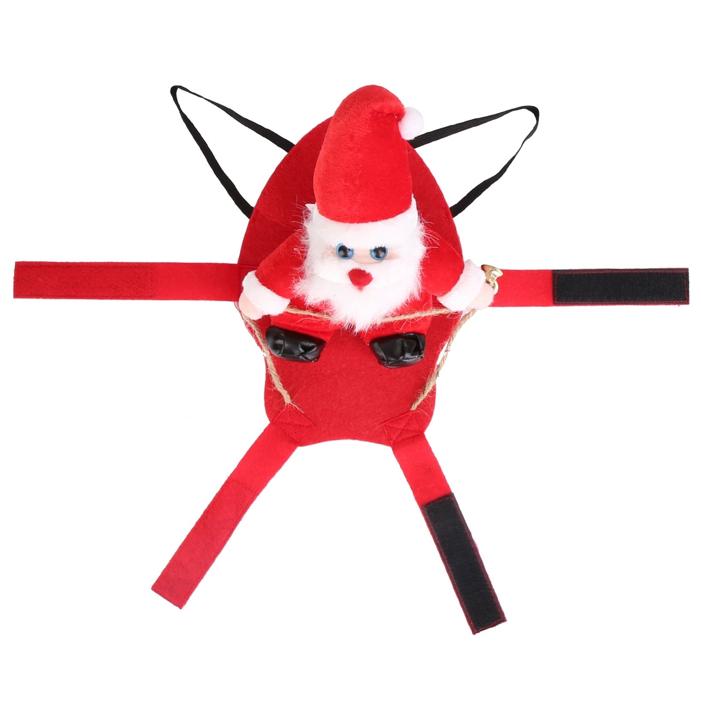 Pet Christmas Costumes Red Winter Coat for Dog Riding Santa Claus with Bell Clothes New Year Outfit Cosplay Costumes Party Dress Up For Cats Doba