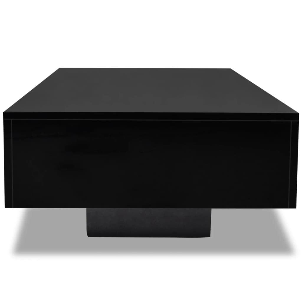 Coffee Table High Gloss Black Doba