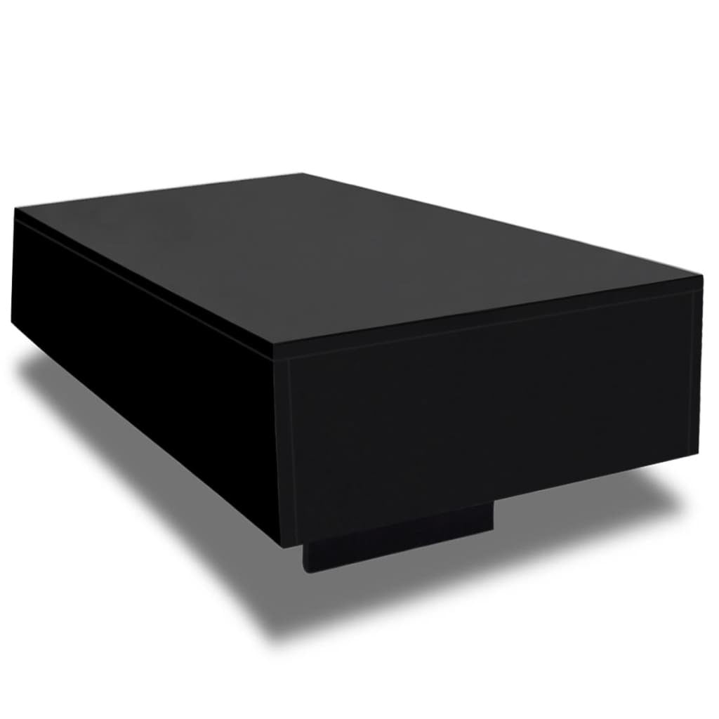 Coffee Table High Gloss Black Doba