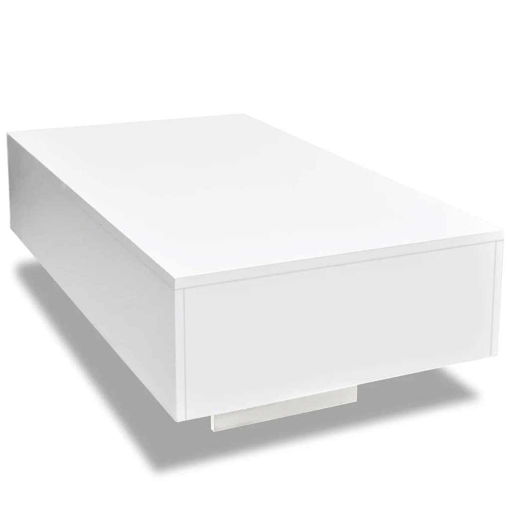 Coffee Table High Gloss White Doba