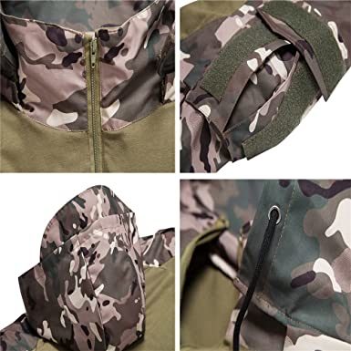 Men's Camouflage Army Tactical T-Shirts Military Shirts Long Sleeve Outdoor T-Shirts Athletic Hoodies Doba