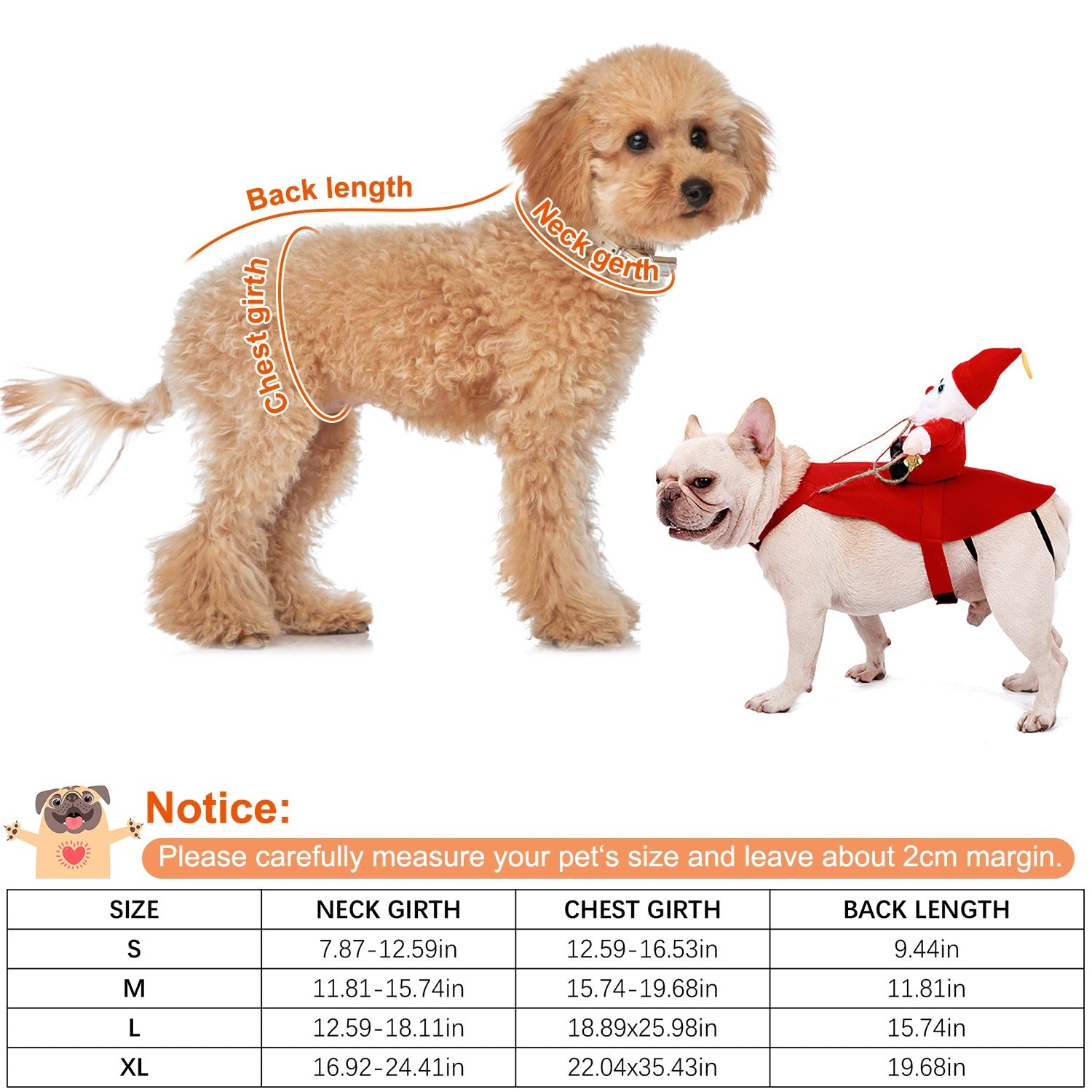 Pet Christmas Costumes Red Winter Coat for Dog Riding Santa Claus with Bell Clothes New Year Outfit Cosplay Costumes Party Dress Up For Cats Doba