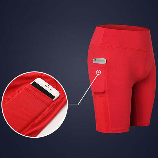 All Seasons Yoga Shorts Stretchable With Phone Pocket Doba