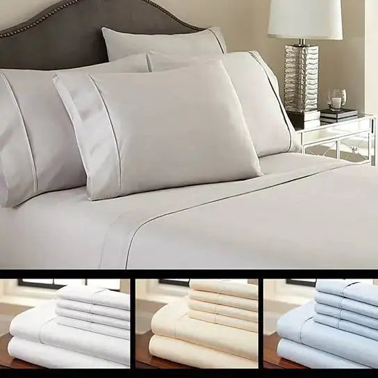 6-Piece Luxury Soft Bamboo Bed Sheet Set in 12 Colors - Epic.Wish.Gifts