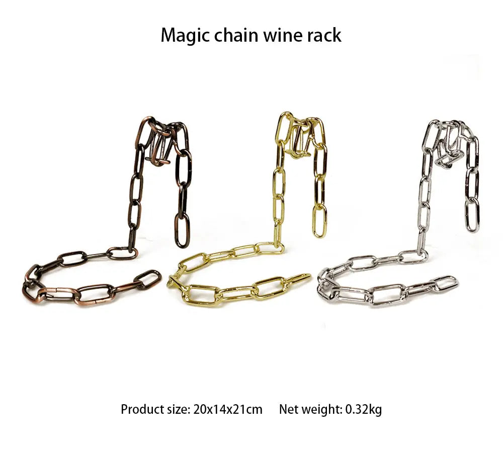 Magic Iron Chain Wine Bottle Holder - Epic.Wish.Gifts