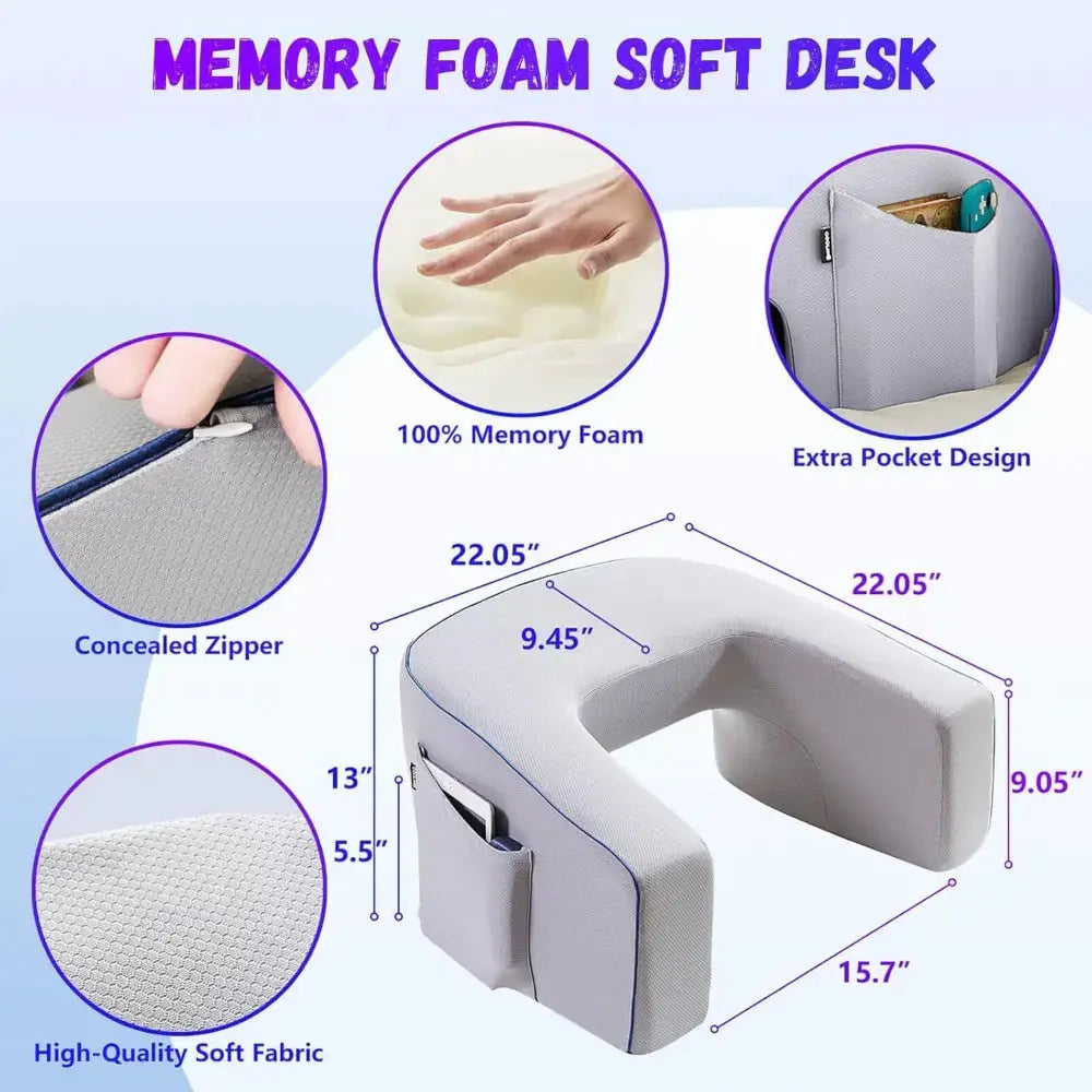 Multi Purpose Memory Foam Lap Desk with Arm Rests - Epic.Wish.Gifts