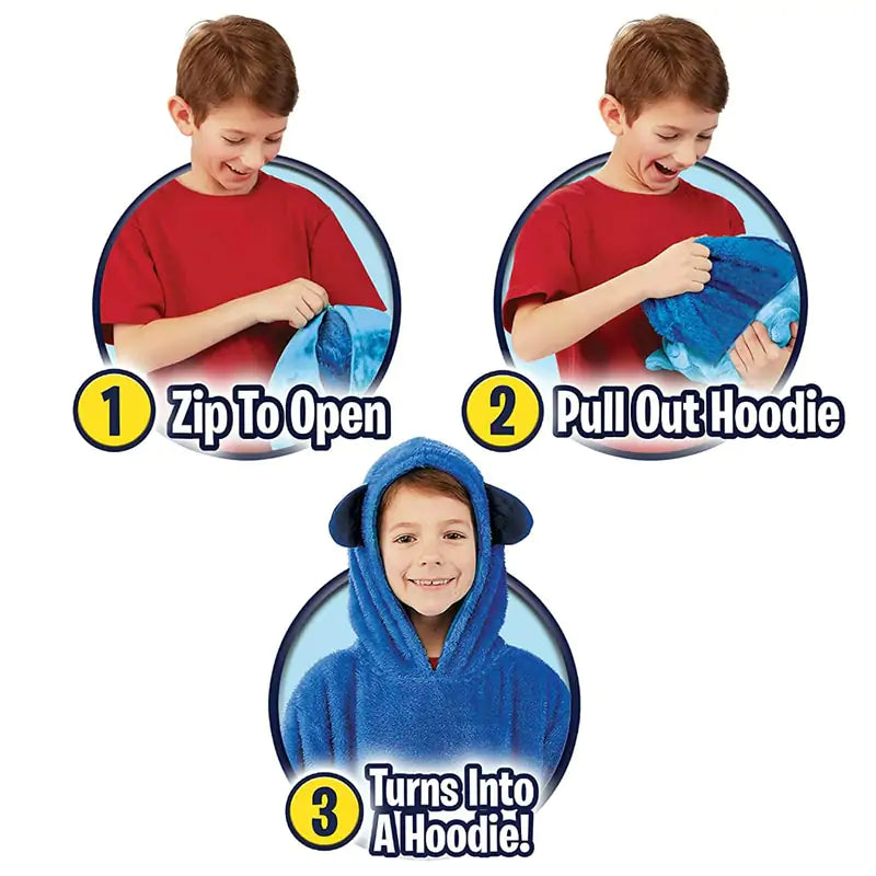 Kids Pets Blanket Hoodie Soft Plush Epic.Wish.Gifts