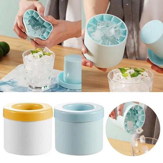 Silicone Cylinder Portable Ice Maker Bucket - Epic.Wish.Gifts